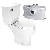 SANIFLO SANIACCESS 3 UPFLUSH MACERATOR PUMP + ROUND TOILET KIT, WHITE FINISH