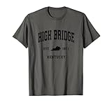 High Bridge Kentucky KY Vintage Athletic Negro Diseño Deportivo Camiseta