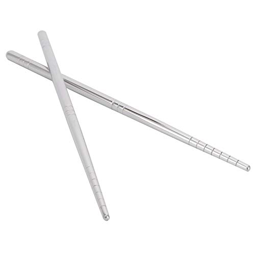 Pauzinhos de Mesa de Aço Inoxidável 304, Forte, Durável, Fácil de Limpar, Perfeito para Macarrão, Ar