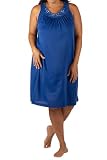 Shadowline Women's Plus-Size Petals 40 Inch Sleeveless Waltz Gown, Navy, 3X