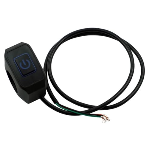 Bouton de commutation moto guidon commande phare klaxon LED jaune - 5