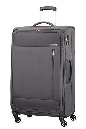 American Tourister Heat Wave - Spinner XL Maleta, 80 cm, 92 L, Gris (Charcoal Grey)