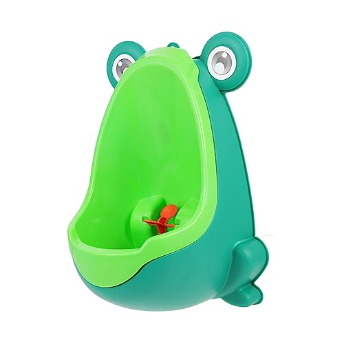 Abaodam 男の子用トイレトレーニング小便器 プラスチック製 省スペース設計 カエルキャラクター付き 立っておしっこ練習用 幼児向け尿器 転