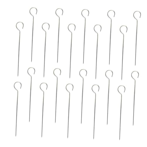 jojofuny Brochetas de Acero Inoxidable Reutilizables para Barbacoa 20 Piezas 155 CM Palitos para Asar Diseño Ergonómico Ideales para Barbacoas al Aire Libre y Uso Familiar