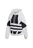 Ajuste holgado adidas Lrg Logo Hoodie Sudadera, Mujer, White/Black, 36