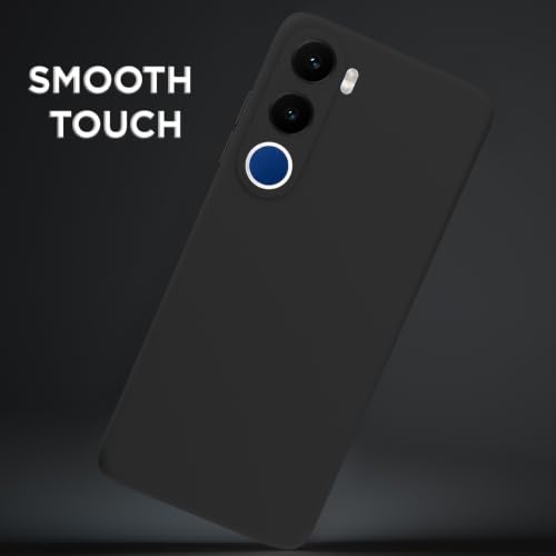 Image of Outlouders Back Cover for Realme C100x | Camera Protection | Durable Soft Matte Silicone Bumper Case (Black)