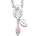 Handmade St. Agatha Catholic Rosary with Pink Beads and Optional Charm, Patron Saint of Breast Cancer Patients