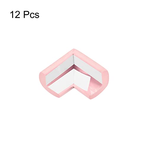 Image of uxcell Corner Guards Edge Protectors, 12Pack Foam Safety Bumper L Shape, 55mm /2.16 inch(L) for Furniture Corner Table Edge Guard, Pink