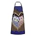 Unisex fartuch z 2 kieszeniami Dwie urocze sowy siedzące w kształcie pustego fartucha dla kobiet mężczyzn dorosłych wodoodporny malarz śliniaki kuchenne dla szefa kuchni gotowanie malowanie ogrodnict