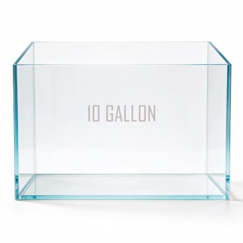 Image of 10 Gallon Rimless Aquarium Fish Tank, Ultra-Clear Nano Glass Rectangular Fish Tank L17.7＂xW11＂xH11.8＂ Thickness 6mm Glass Aquarium (M 10 Gallons)