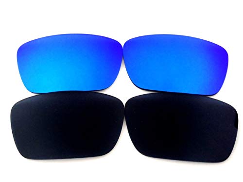 Galaxylense Replacement Lenses for Oakley Fuel Cell Black&Blue Color Polarized,FREE S&H. 2 Pairs