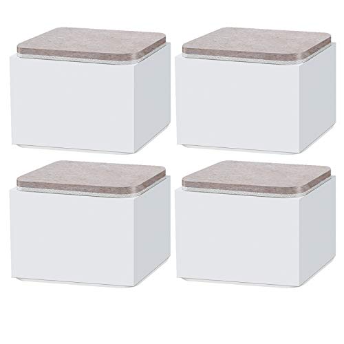 Wytrzymałe nogi meblowe ze stali węglowej do łóżka, krzesła, biurka i sofy – samoprzylepne, nierdzewne, nośność 2000 kg, 82 x 52 mm, trwałe czarne wykończenie