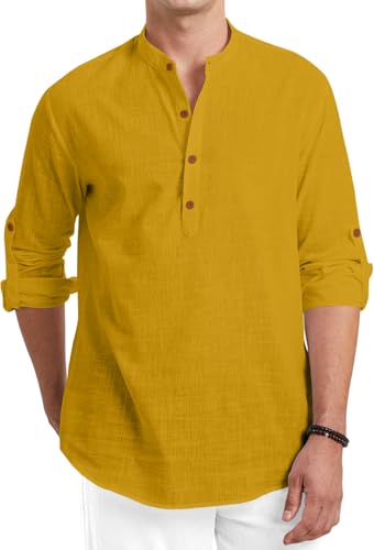 Image of ROYALSCOUT Men's Cotton Blend Full Sleeve Short Kurta Perfect for Traditional Gatherings, Casual Outings, or Everyday Ethnic Wear