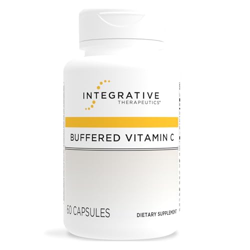 Integrative Therapeutics Buffered Vitamin C 1,000 mg - Easy, Daily Immune Support with Magnesium & Calcium* - Antioxidant Support for Healthy Skin & Connective Tissues* - 60 Vegan Capsules, 1