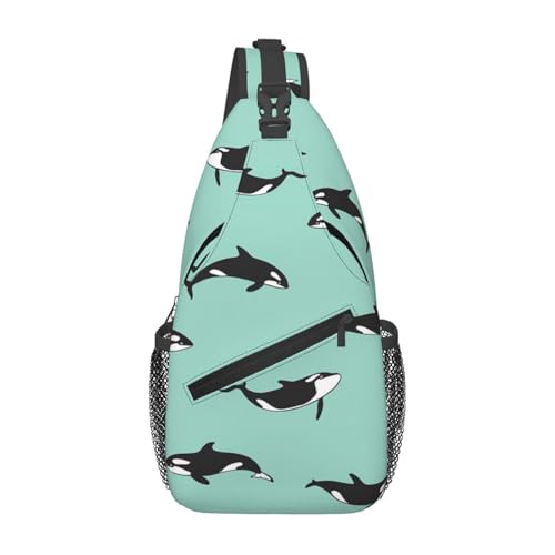 Pacific Ocean Whale Stylish Men'S Messenger Bag - Durable Polyester, Huge Capacity & Adjustable Strap