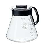 HARIO (ハリオ) V60 レンジサーバー 800ml 2~6杯用 ブラック コーヒーサーバー 耐熱ガラス 日本製 XVD-80B