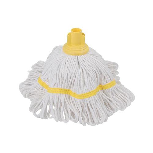 Robert Scott & Sons Hygiemix T1 Socket Cotton & Synthetic Colour-coded Mop 250g Yellow Ref MHH250Y+ Free Finchley Refill Pen (1)