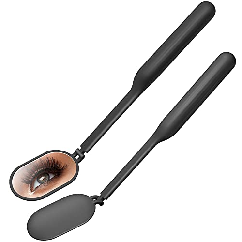 1 PCS Large Lash Mirror for Eyelash Extension Supplies,270 Degree Free Rotation Light-weight Folding Eyelash Mirror for Extensions,Adjustable Makeup Inspection Mirror for Lash Tech Supplies(Black)