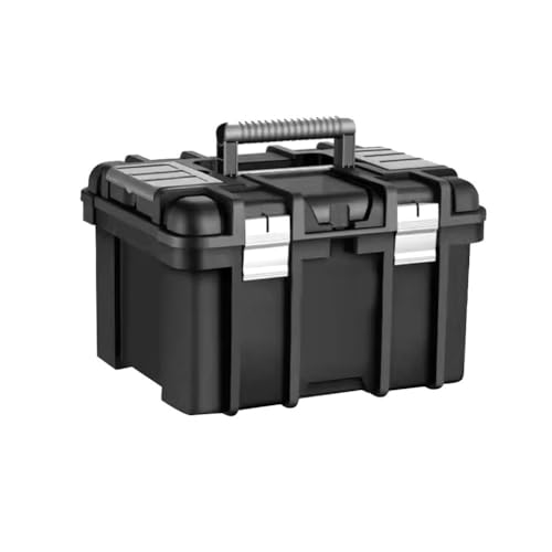 DONGXIAO Home Organiser Multifunctional Industrial Car Folding Portable, Tool Organisers, Black Diamond Style Toolbox, 26 Inch-30 Inch(Size:25 inch parts box raised)