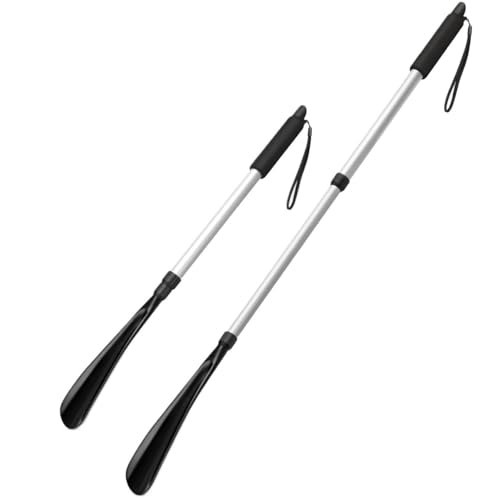 AMZBNEIDI Calzador, Calzador Retráctil Mango Largo Plástico 37-80cm