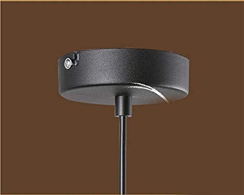 Lámpara de techo colgante industrial geométrica en hierro negro 460x275mm para salón 6