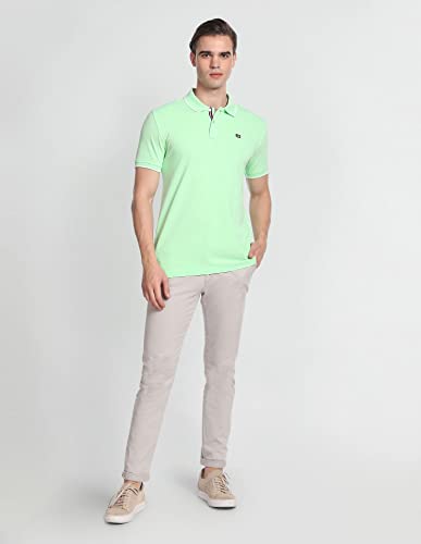 Image of Arrow Men's Cotton Solid Regular Fit Polo Shirts