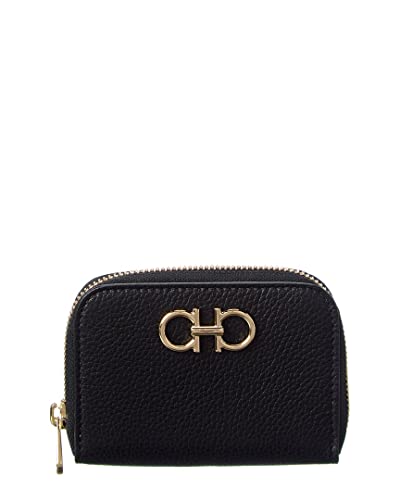 Salvatore Ferragamo Damen Geldbörse Gancini Leder Schwarz