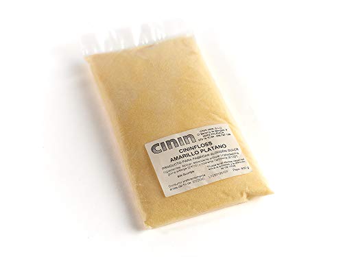 Cinin - Cininfloss Amarillo Plátano - Azúcar de Colores para algodón de azúcar (Color Amarillo - Sabor Plátano)