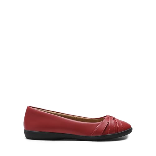 Image of DREAM PAIRS Women's Ballet Flats, Comfortable Round Toe Slip on Dressy Work Office Shoes with Arch Support