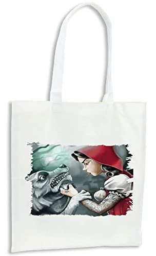 MERCHANDMANIA PACK 2 BOLSAS caperucita feminista feminismo lobo cocina compra kitchen.