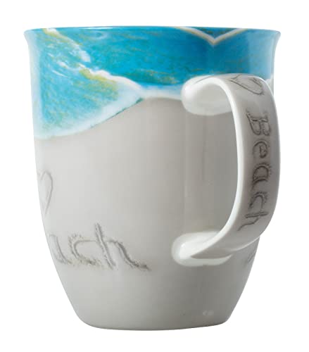 Taza de cerámica Cape Shore 15 oz con diseño de playa miniatura 2