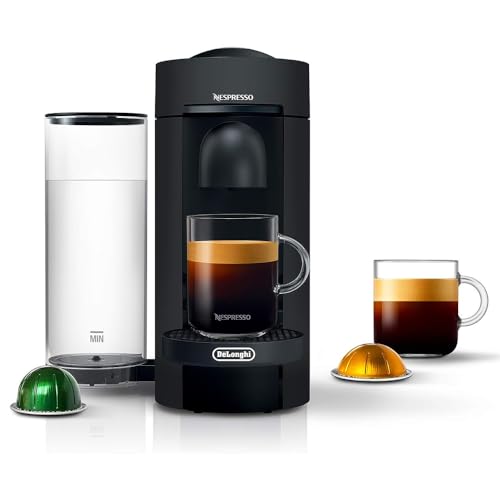 Image of Nespresso 072-08-0259 VertuoPlus Coffee and Espresso Machine by DeLonghi Matte Black (Renewed)