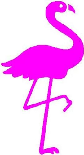 4" Flamingo pink Die cut vinyl decal sticker for any smooth surface such as windows bumpers laptops.