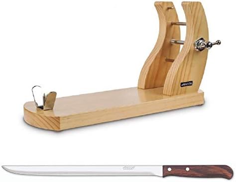 Arcos 859000 Accessories-Pack Holder Plus Ham Knife-Light Brown Colour, Stainless Steel ands Plastic