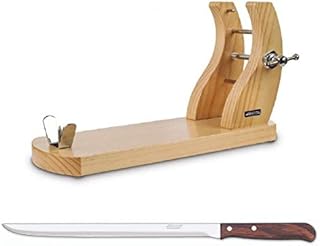 Arcos 859000 Accessories-Pack Holder Plus Ham Knife-Light Brown Colour, Stainless Steel ands Plastic