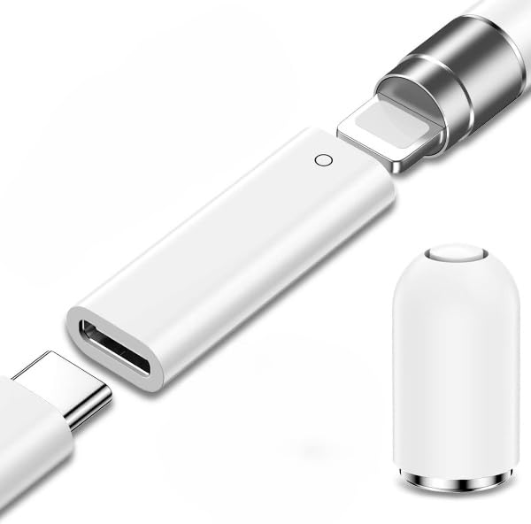 SCOUT 2-Pack USB C to Pencil 1st Gen Adapter Type C Female to Lightning Female Adapter for iPad 10 + Magnetic Top Cover Replacement Cap for APL Pen 1 Generation (B0CV54P9F7) Amazon Price History, Amazon Price Tracker