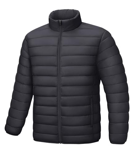 MAGNIVIT Men's Puffer Jackets Lightweight Warm Winter Coat Water-Repellent Windbreaker Insulated Quilted Packable Jacket