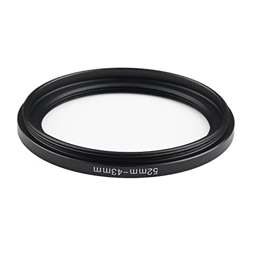 Image of 52mm to 43mm Step-Down Ring Filter Adapter,for All Brands UV ND CPL, Metal Ring Step-Down Rings Adapter Filter (52mm-43mm)