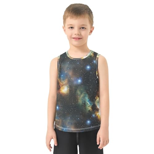 Boys Tank Top Shirts Galaxy Stars Sleeveless T-Shirts Crew Neck for Kids Clothing Children2