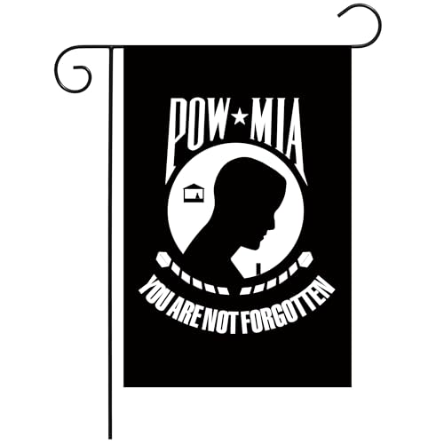 Pow Mia Garden Flag You are Not Forgotten Military Garden Flag 12x18 Inch Double Sided Decoration Garden Flags For Outdoor Yard