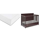 Graco Hadley Convertible Crib and Mattress Set, Espresso | Includes 4-in-1 Convertible Crib with...