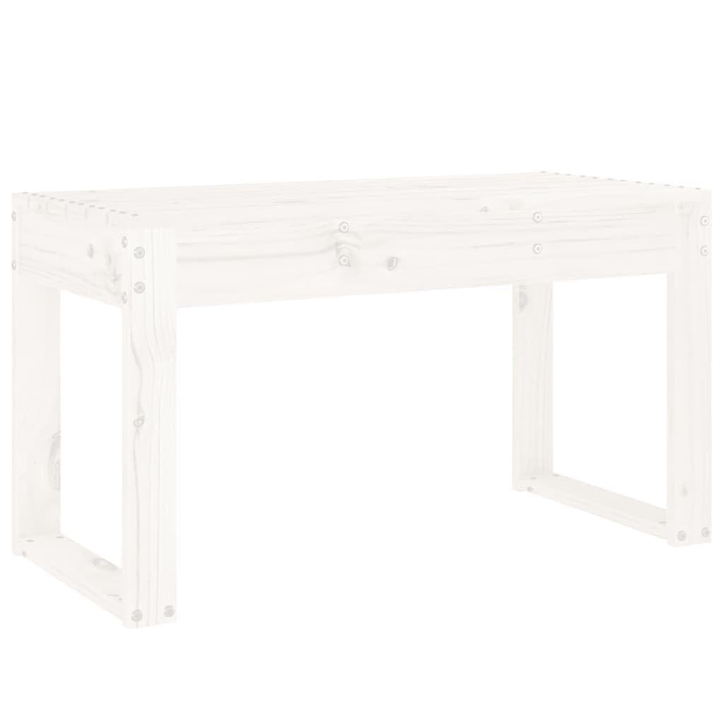 Genérico Banco de jardín Madera Maciza de Pino Blanco 80x38x45 cm,Asientos de Exterior,Bancos de jardín-825087