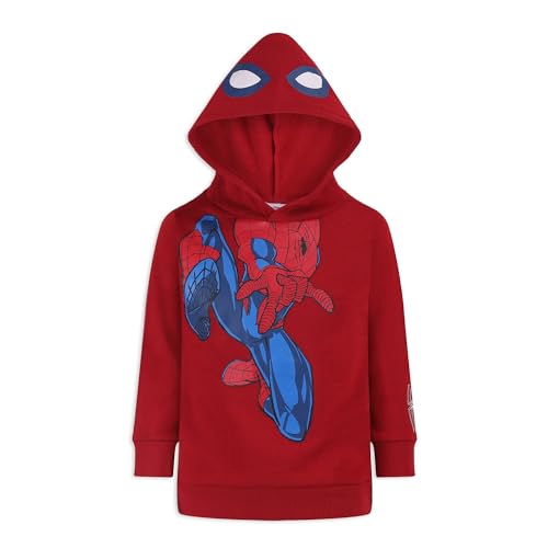 Marvel Spider-Man Boys Pullover Hoodie for Toddler and Big Kids Dark Red