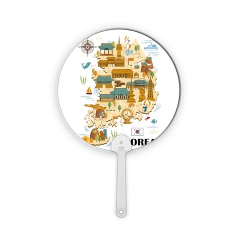 Décorations pour éventails artisanaux haut de gamme avec illustrations fines de Corée du Sud