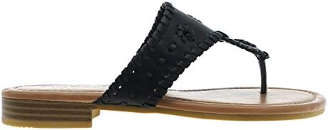 Pierre Dumas Women's Rosetta Slip On Thong Sandal (Black, us_footwear_size_system, adult, women, numeric, medium, numeric_10) | Image 1