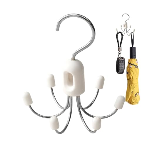 Fenayuu Colgador De Bolsos - Gancho De Almacenamiento Giratorio De 360 Grados,Colgador De Corbatas Ahorrador De Espacio,para Sostenes, Bolsos, Almacenamiento, Apartamento, Universidad, Exhibición,