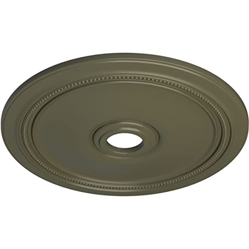 Image of Ekena Millwork CM24DIPTF Diane Ceiling Medallion, 24 inchOD x 3 5 /8 inchID x 1 1 /4 inchP (Fits Canopies up to 6 1 /4 inch), Hand-Painted Painted Turtle