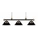 Z-Lite Riviera 3 Light Billiard Light in Bronze and Smoke