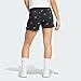adidas Women's Essentials Monogram Fleece Graphic Shorts Casual, Black, S