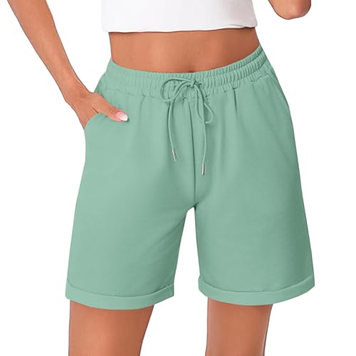 Litherday Shorts Damen Kurze Hose Damen Sporthose Kurz Baumwolle Sport...